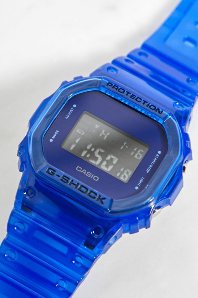 Casio G Shock DW5600 Translucent Blue Watch