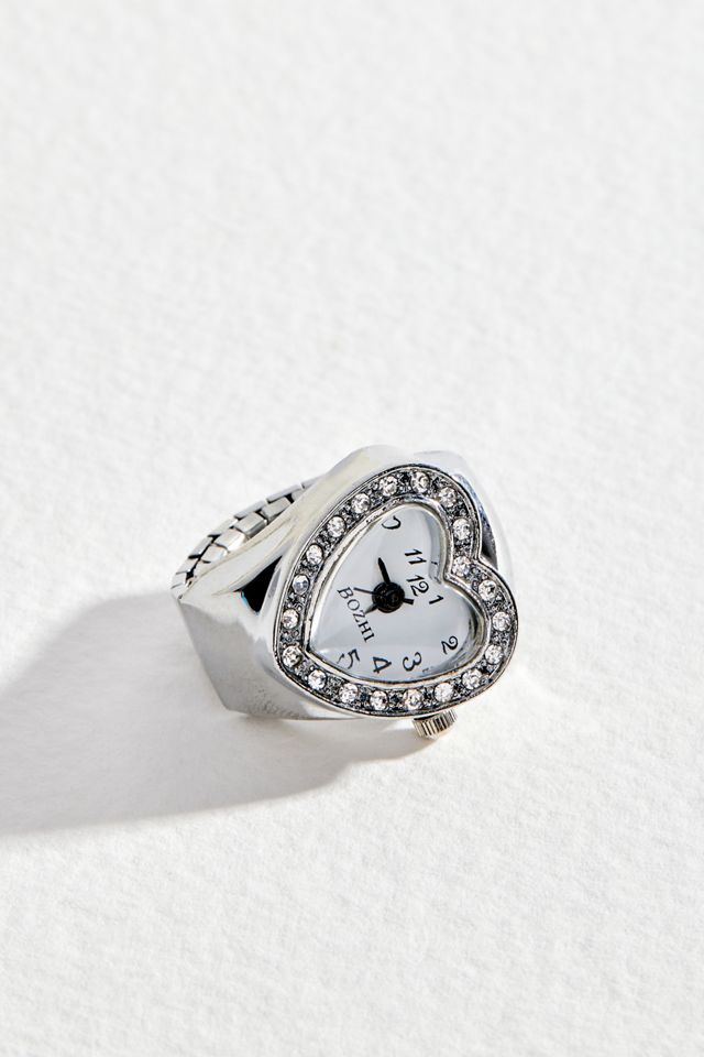 Silence + Noise Heart Watch Ring #1