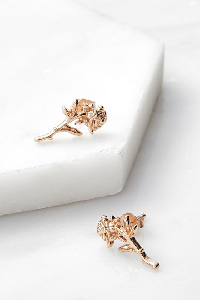 REGALROSE Amor Rose 18K Gold-Plated Stud Earrings #1