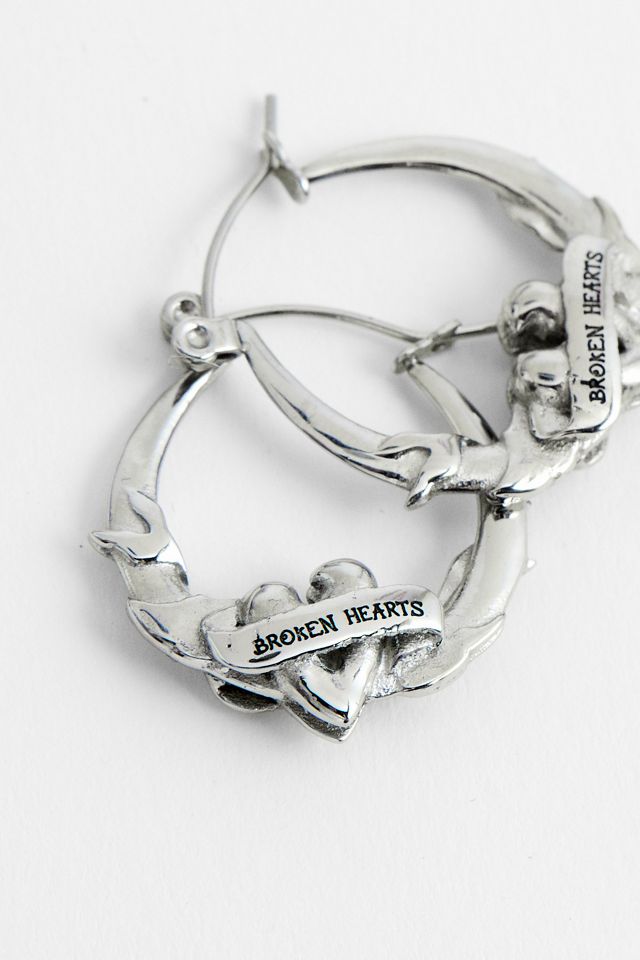 Boucles d'oreilles créoles Broken Hearts Ed Hardy #1