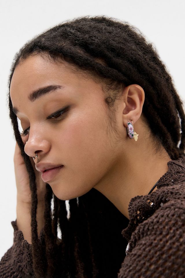 UO Enamel Hoop Earrings #1