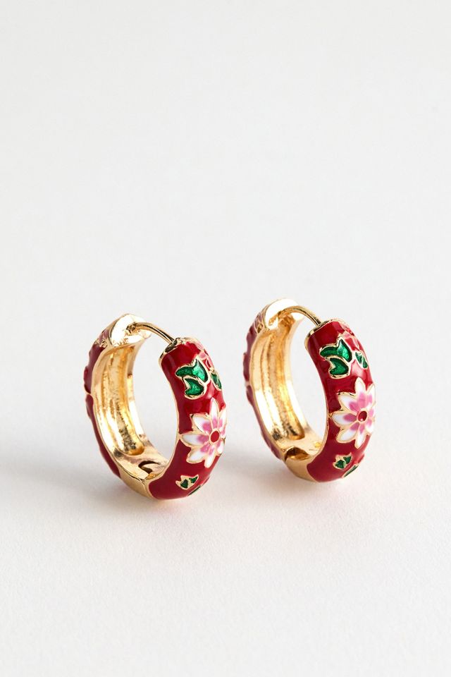 UO Enamel Hoop Earrings #2