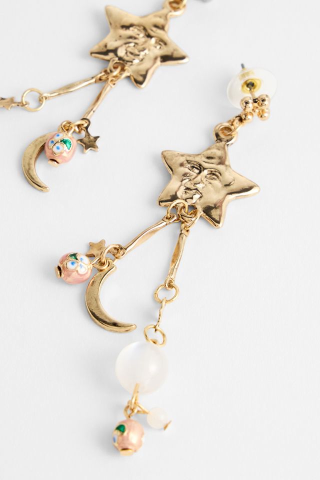 Boucles d'oreilles pendantes Moon Silence + Noise #1