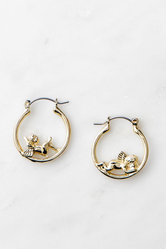 Cherub hot sale hoop earrings