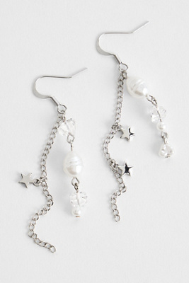 Boucles d'oreilles pendantes avec chaîne de perles en taille: TAILLE UNIQUE - Silence + Noise - Modalova