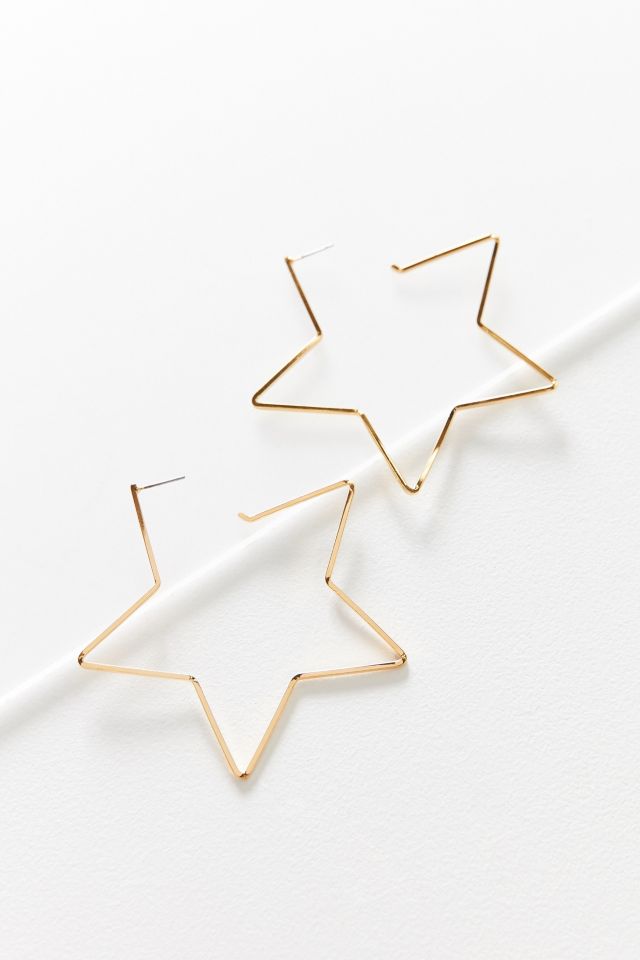 Star hoop earrings hot sale urban outfitters