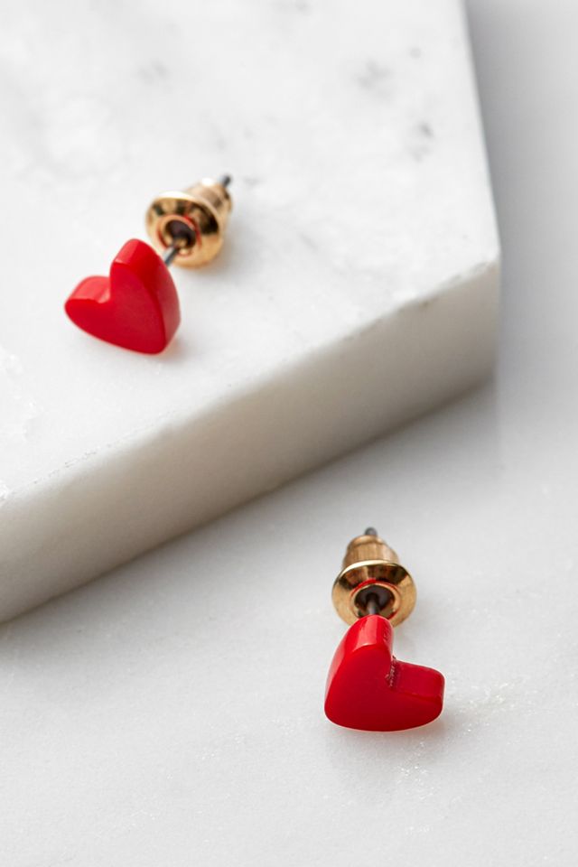 Resin Heart Stud Earrings Urban Outfitters UK