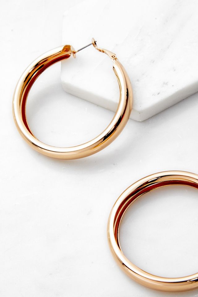 Large Clean Hoop Earrings Urban Outfitters UK