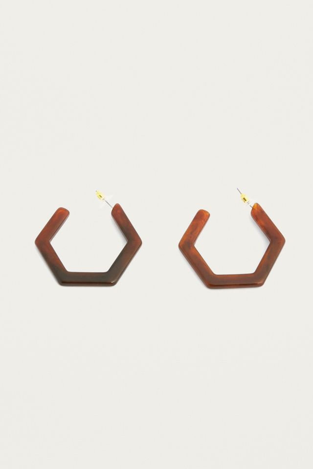 Geo Resin Hoop Earrings
