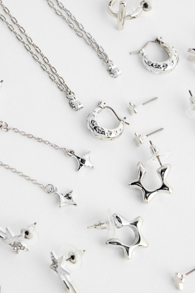 Paquete de 10 Aretes Apilables Cross Silence + Noise #1