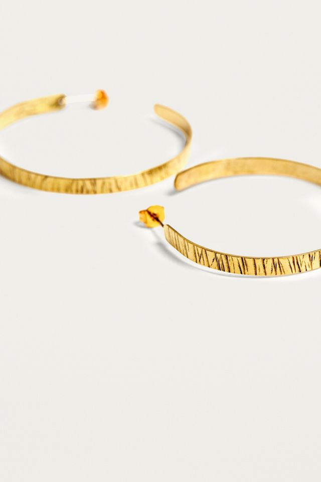 MADE Textured Open Hoop Earrings #2