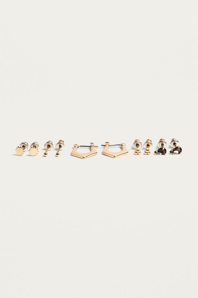 Geometric Stud and Hoop Earring 5-Pack   #2