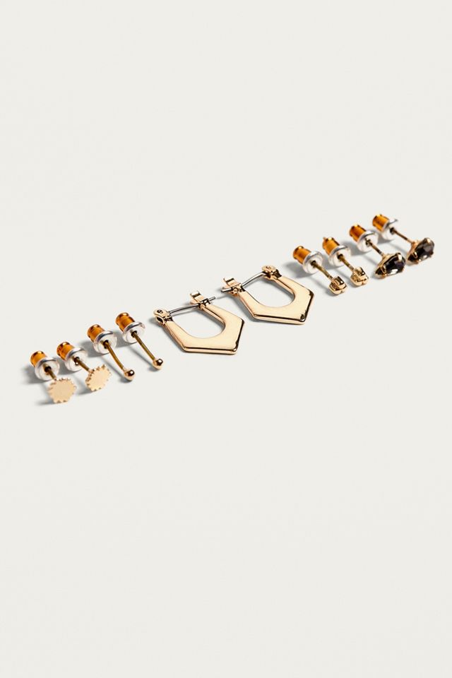 Geometric Stud and Hoop Earring 5-Pack   #3