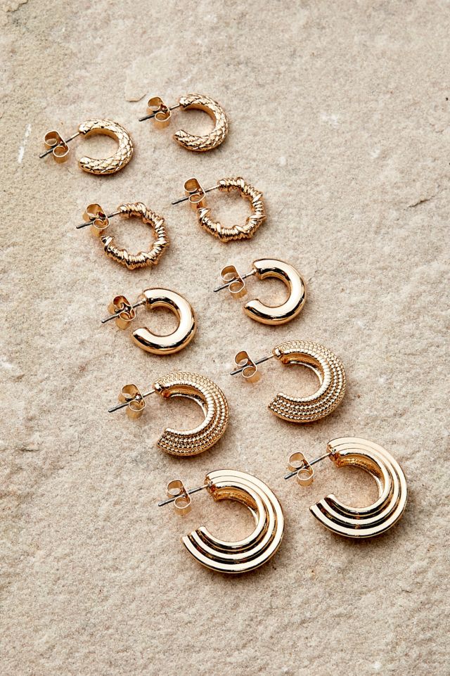 Urban outfitters gold hoop earrings sale