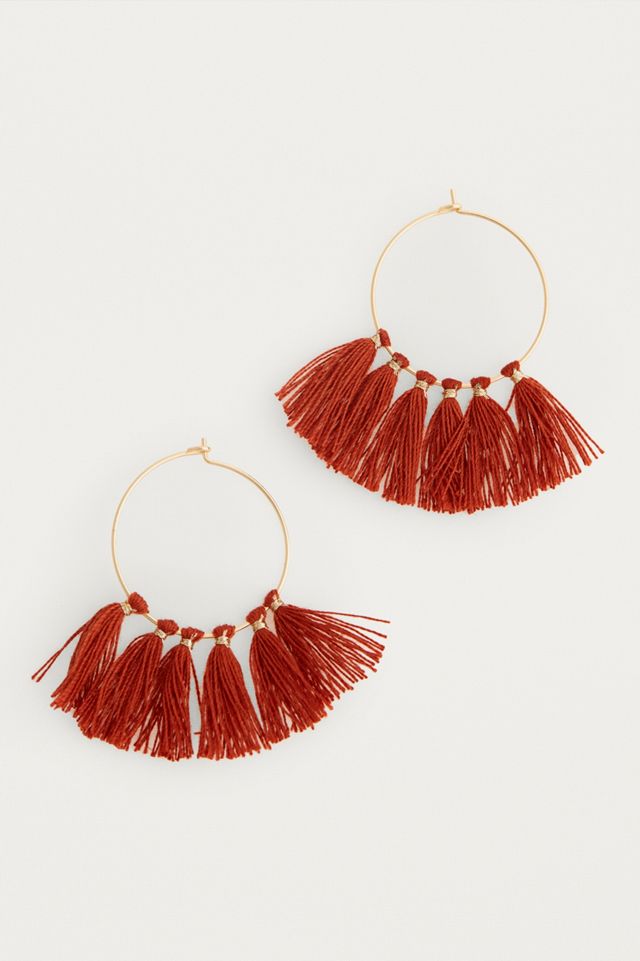 Circle Tassel Hoop Earrings #1