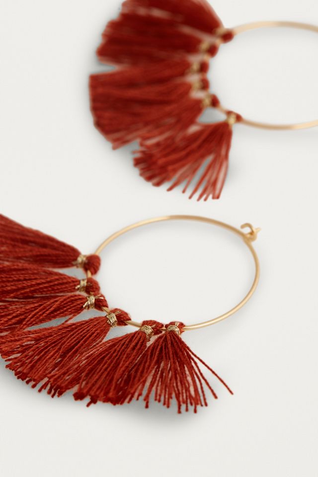 Circle Tassel Hoop Earrings #2
