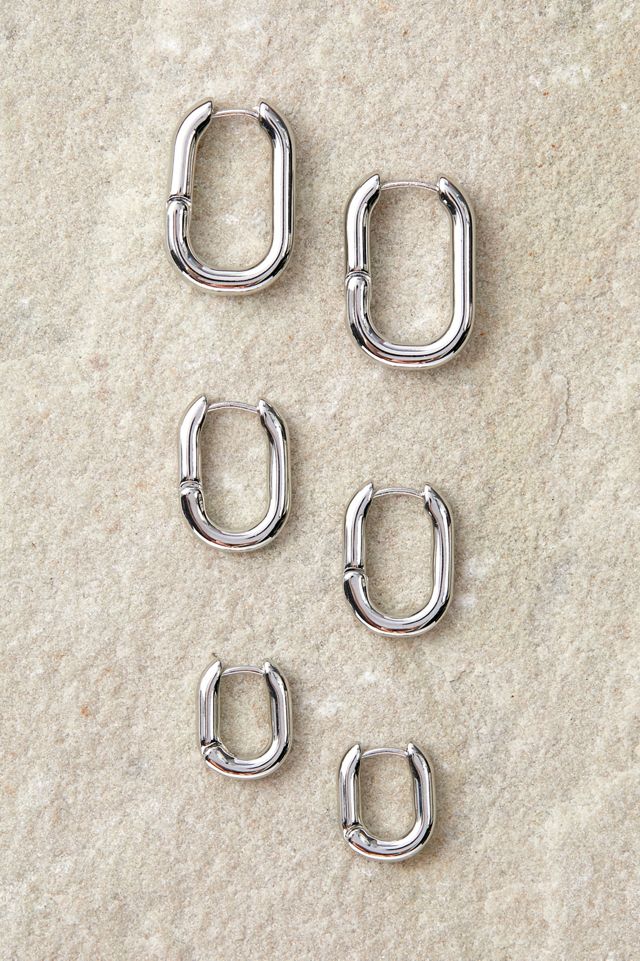 Silence + Noise Oval Hoop Earrings 3-Pack 