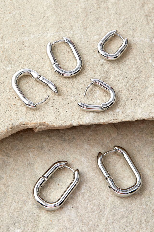 Silence + Noise Oval Hoop Earrings 3-Pack  #1