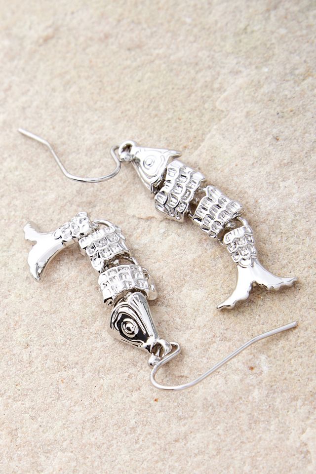 Silence + Noise Split Fish Drop Earrings #1