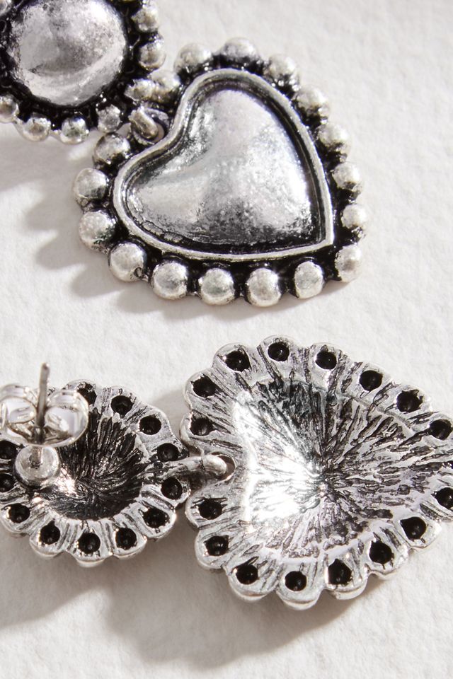 Silence + Noise Vintage Heart Earrings #1