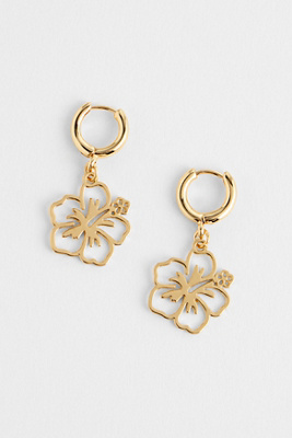 Boucles d'oreilles créoles Hibiscus taille: TAILLE UNIQUE - Silence + Noise - Modalova