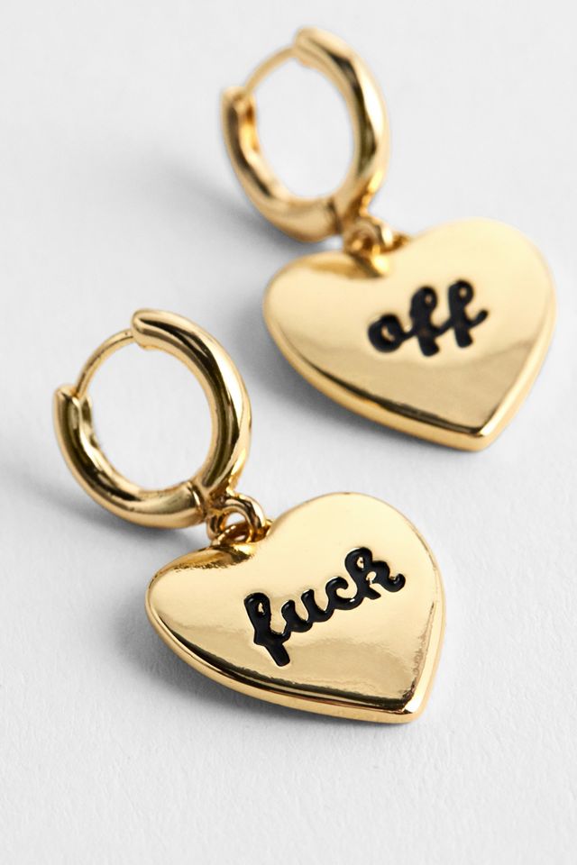 Silence + Noise F*ck Off Slogan Earrings #1