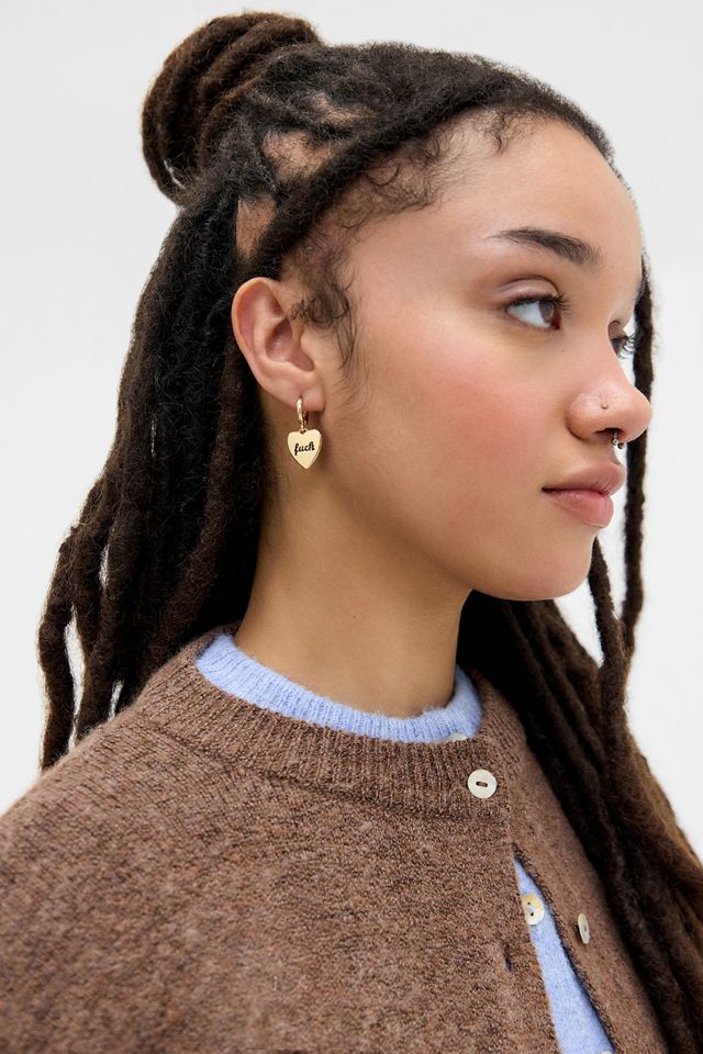 Silence + Noise F*ck Off Slogan Earrings #2