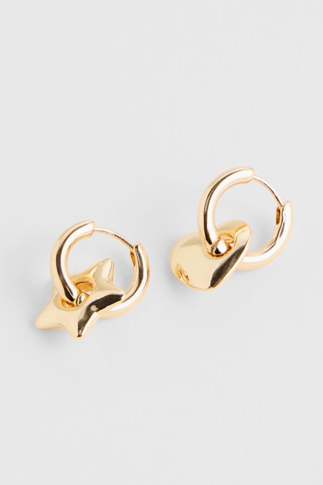Silence + Noise Heart and Star Hoops #1