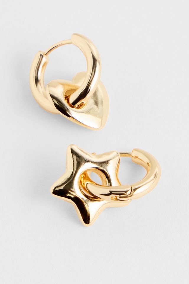 Silence + Noise Heart and Star Hoops #2