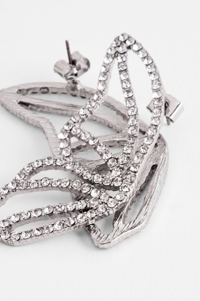 Aretes de Mariposa con Diamantes de UO #2