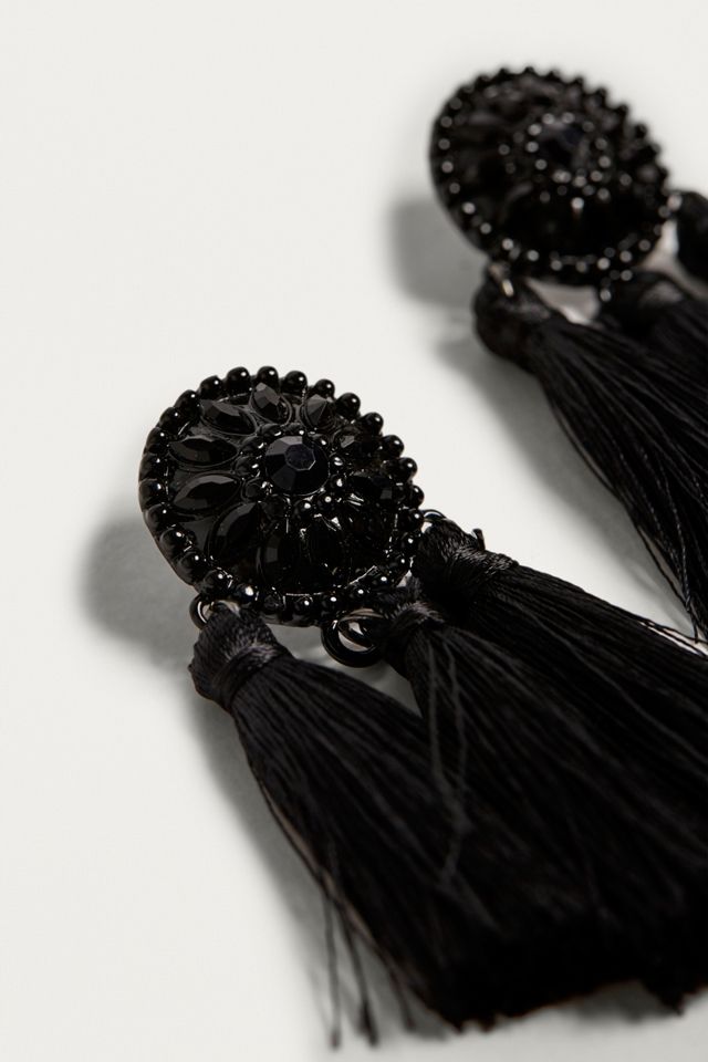 Jewelled Tassel Drop Earrings  #2