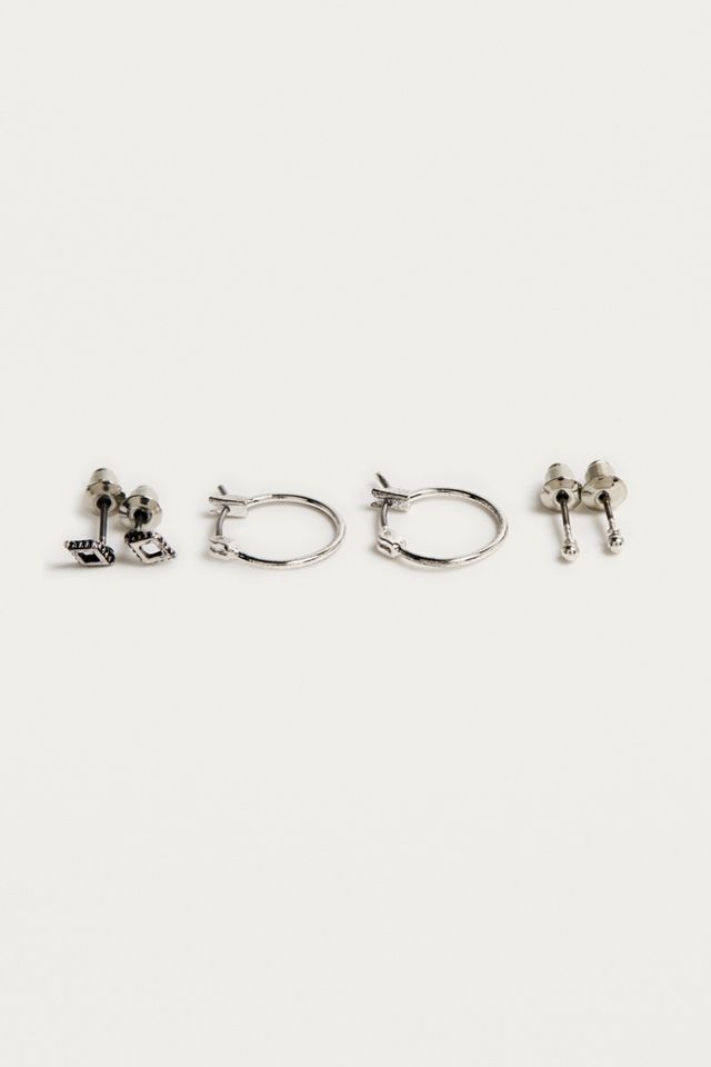 Stud + Hoop Silver Earring Multi-Pack #1