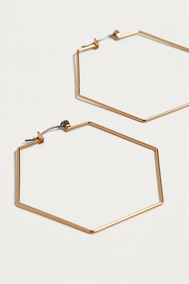 Hexagonal Hoop Earrings #2