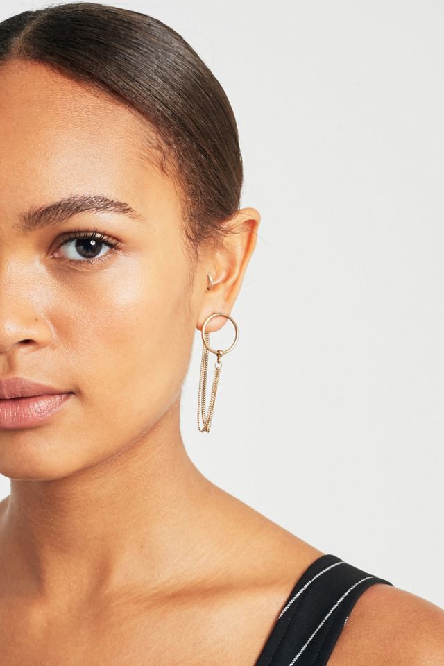 Chain Loop Hoop Earrings #1