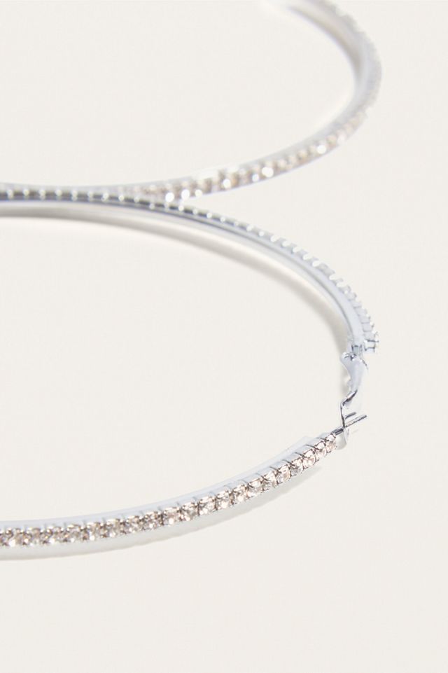 Extra Large Rhinestone Hoop Earrings #1