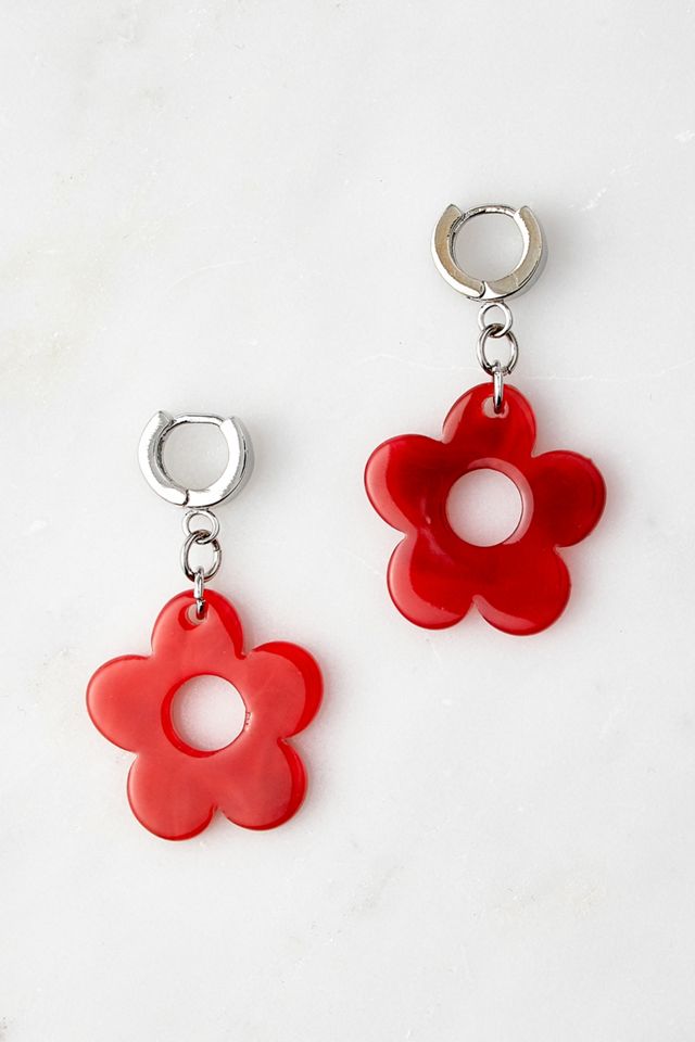 Pink Urban Outfitters Earrings Emma Acrylic Hoop Earring Urban