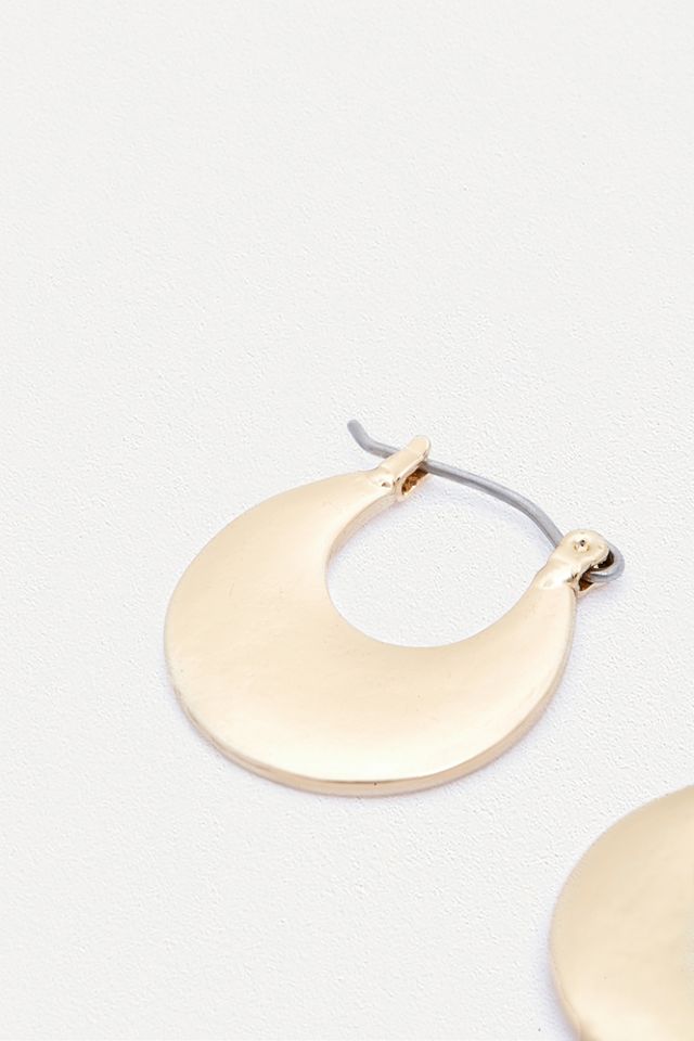 Flache Creolen „Filled“ in Gold #1