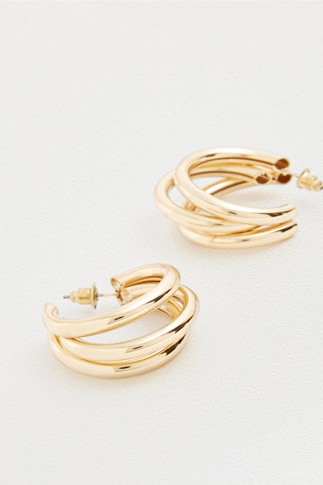 Triple Hoop Statement Earrings #1