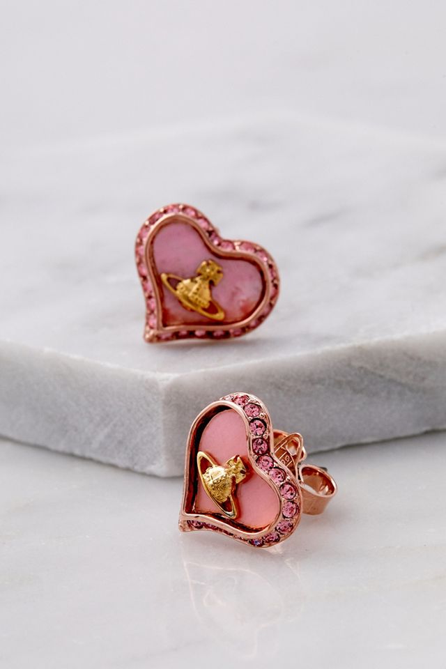 Westwood Petra Earrings Vivienne Westwood Pink Heart Earrings