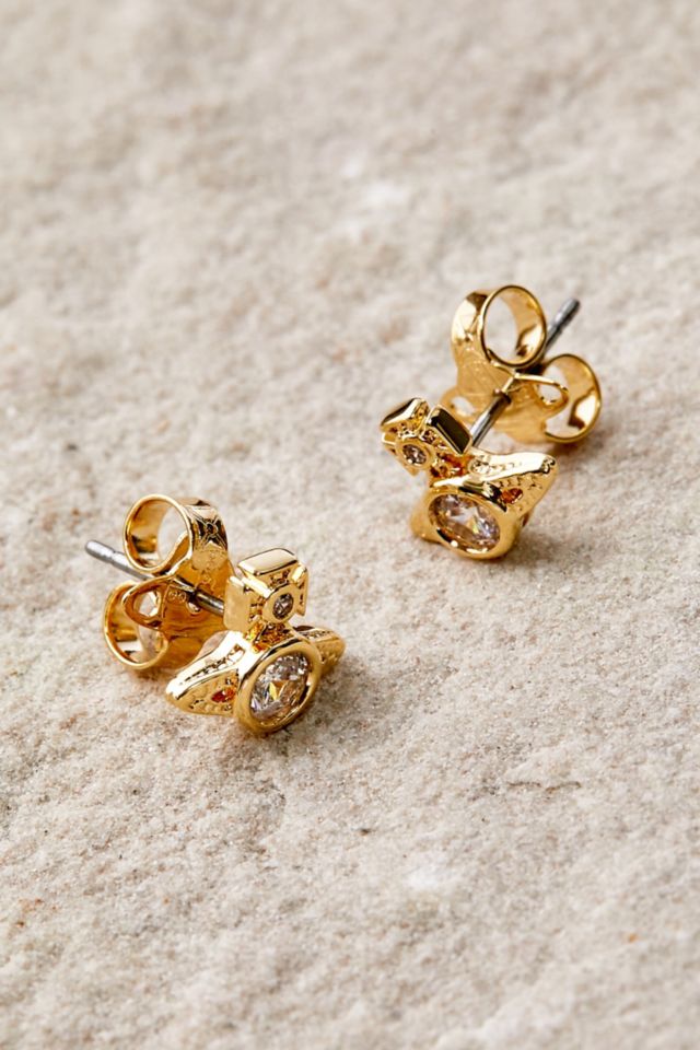 Vivienne westwood sale gold orb earrings