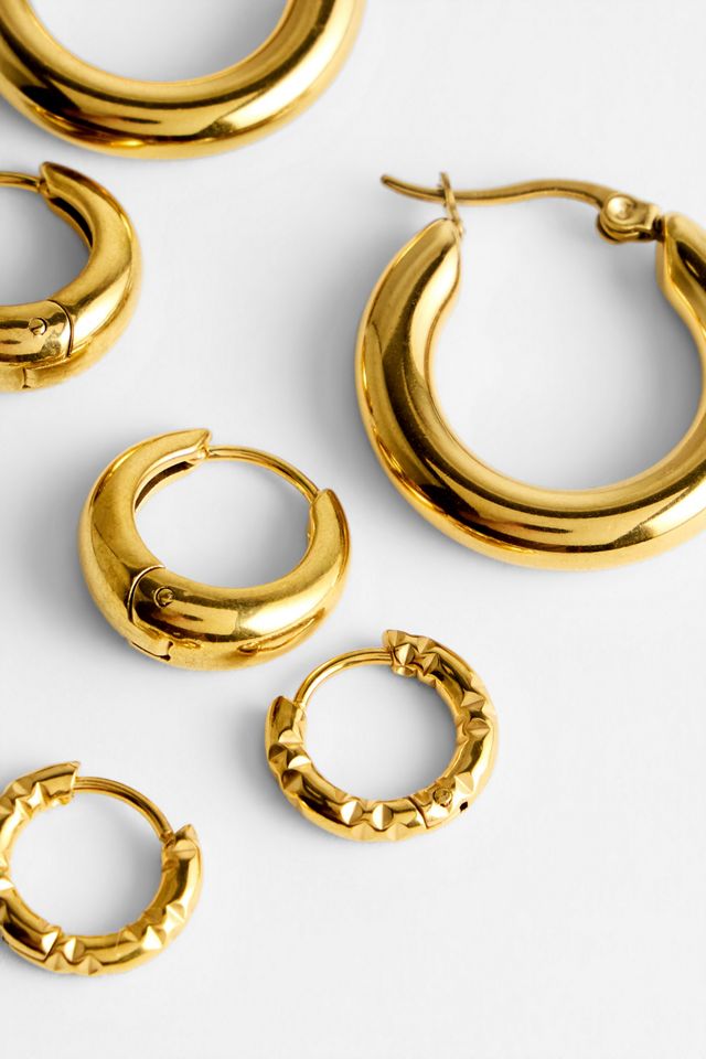 Ensemble de 3 boucles d'oreilles créoles mixtes UO #2