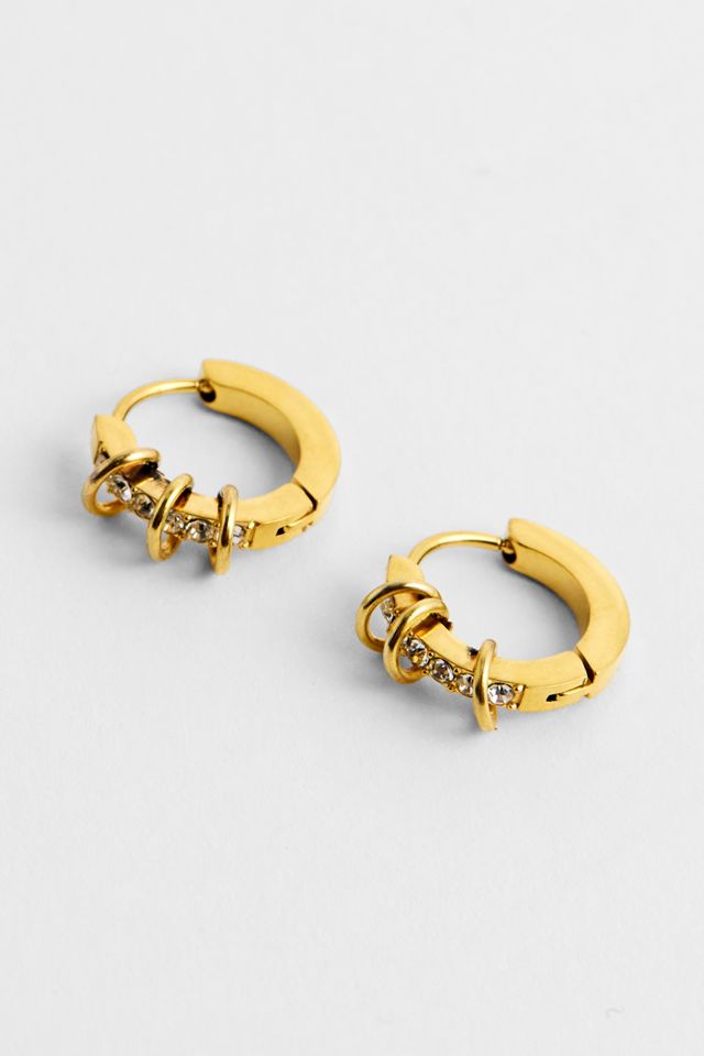 UO Gold Jewel Spiral Hoop Earrings #1