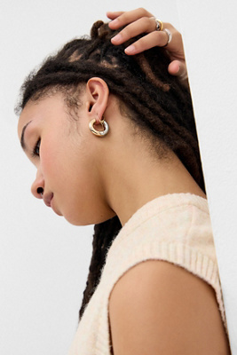 Boucles d'oreilles créoles en métal mixte en taille: TAILLE UNIQUE - Silence + Noise - Modalova