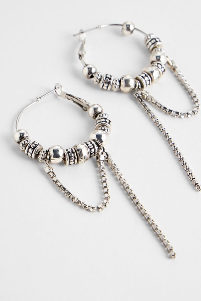 Silence + Noise XL Beaded Hoop Earrings #1