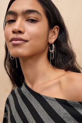 Silence + Noise XL Beaded Hoop Earrings