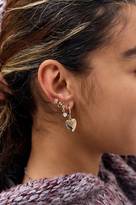 Silence + Noise Heart Stack Earrings 10-Pack