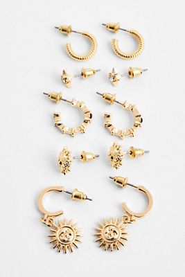 Paquete de 5 Aretes Apilables Sun Silence + Noise