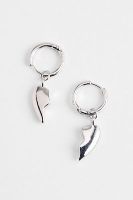 Boucles d'oreilles créoles Cœur Brisé Silence + Noise
