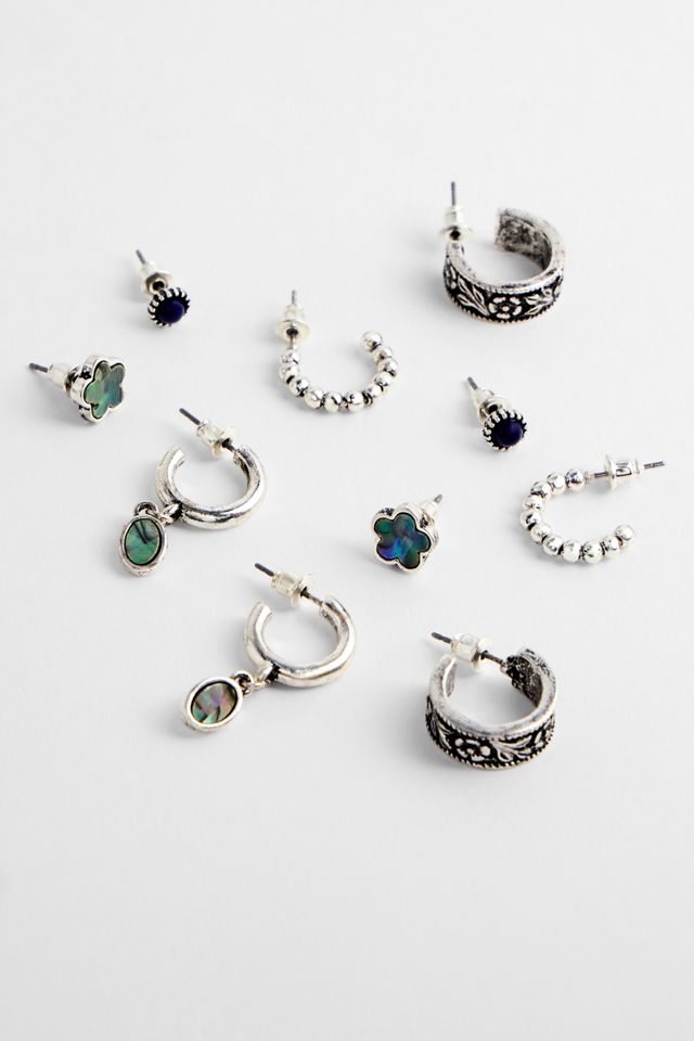 UO Gravierte Ohrringe 5er-Pack #2