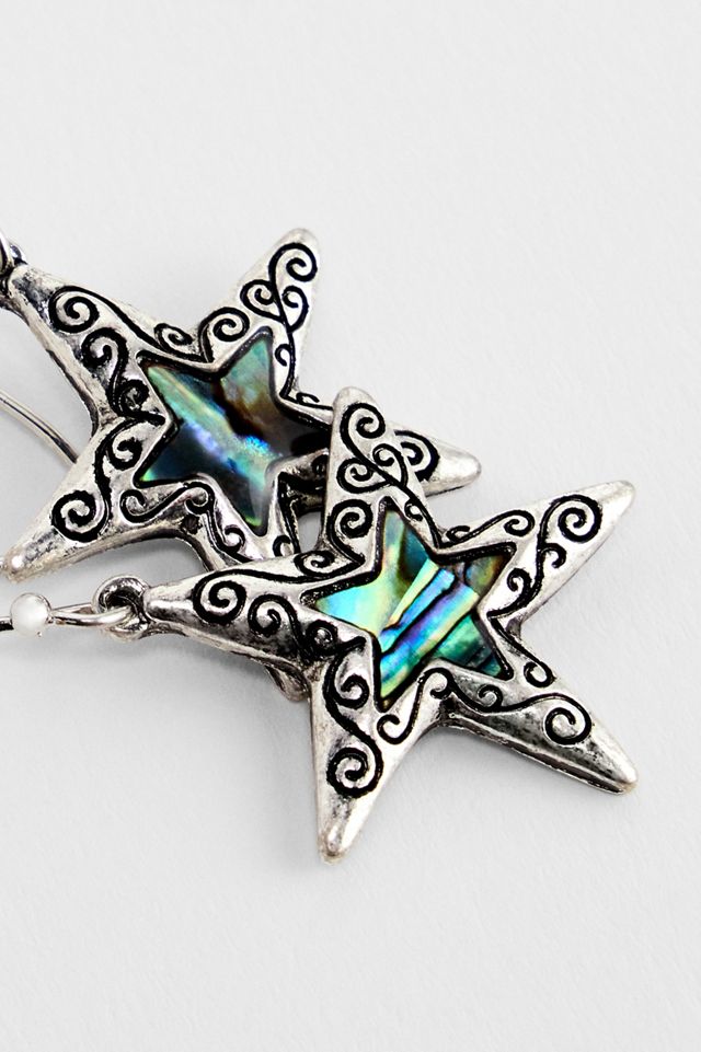 Silence + Noise Sternohrringe mit Ätzung #2